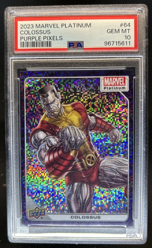 2023 Upper Deck Marvel Platinum Colossus Purple Pixels #/35 PSA 10 GEM MINT