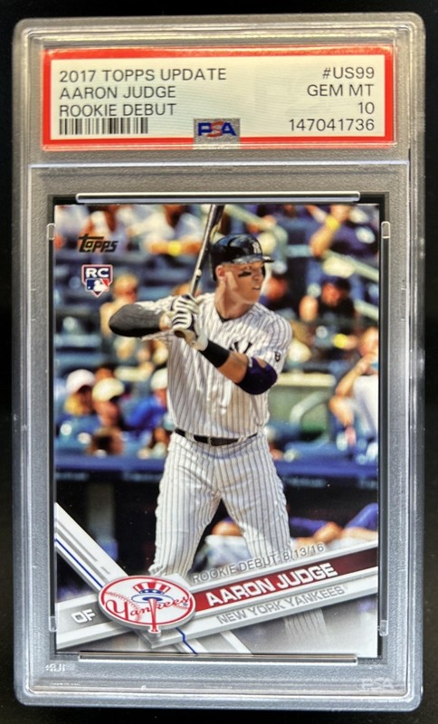 2017 Topps Update Aaron Judge RC Rookie #US99 Yankees PSA 10 GEM MINT