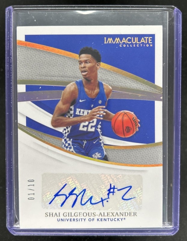 2021-22 Immaculate Collegiate Shai Gilgeous-Alexander Ink Gold Auto #/10