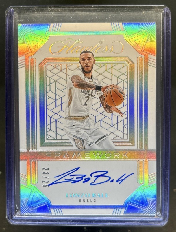 2024-25 Panini Flawless Lonzo Ball Framework Signatures Auto #/25 Bulls