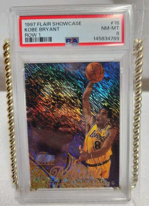 1997-98 Flair Showcase Grace #18 Row 1 Kobe Bryant PSA 8 NM-MT 