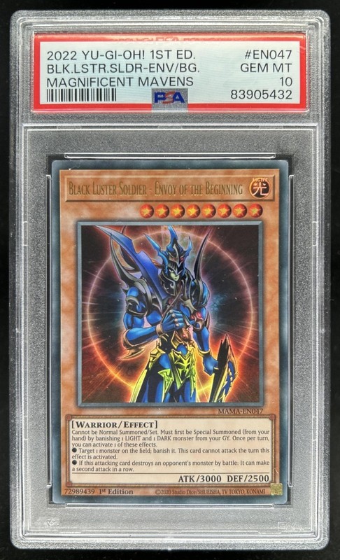2022 Yu-Gi-Oh 1st Edition Black Luster Soldier Magnificent #MAMA-EN047 PSA 10