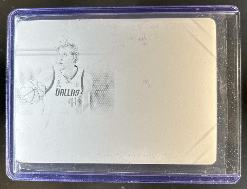 2022-23 National Treasures Dirk Nowitzki Flawless Logoman Auto Print Plate #1/1