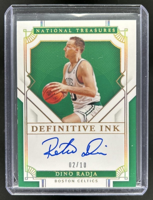 2020-21 Panini National Treasures Dino Radja Definitive Ink Gold Auto #/10