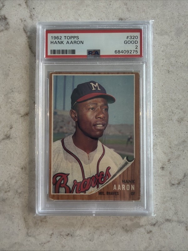 1962 Topps Hank Aaron #320 PSA 2