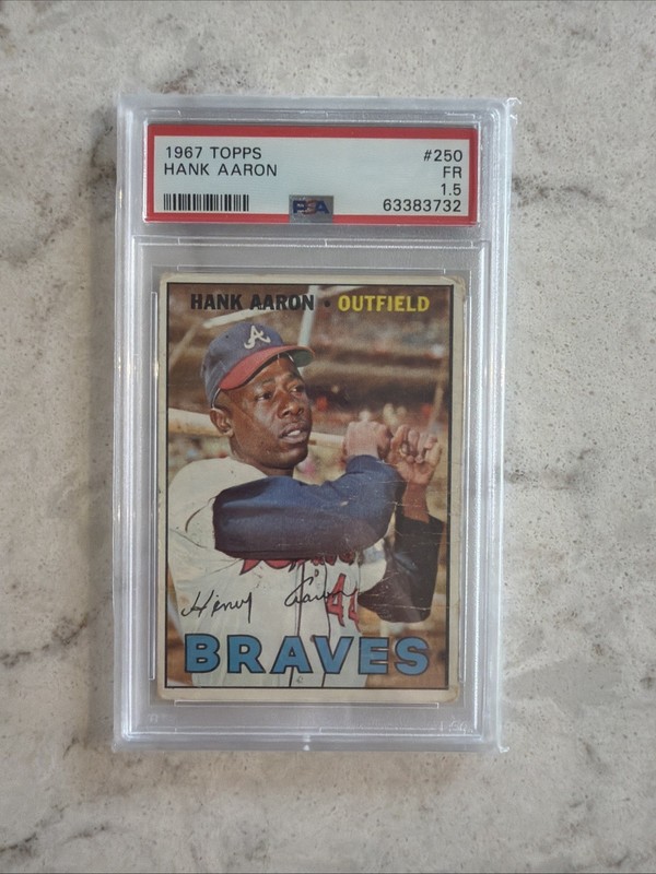 1967 Topps Hank Aaron #250 PSA 1.5