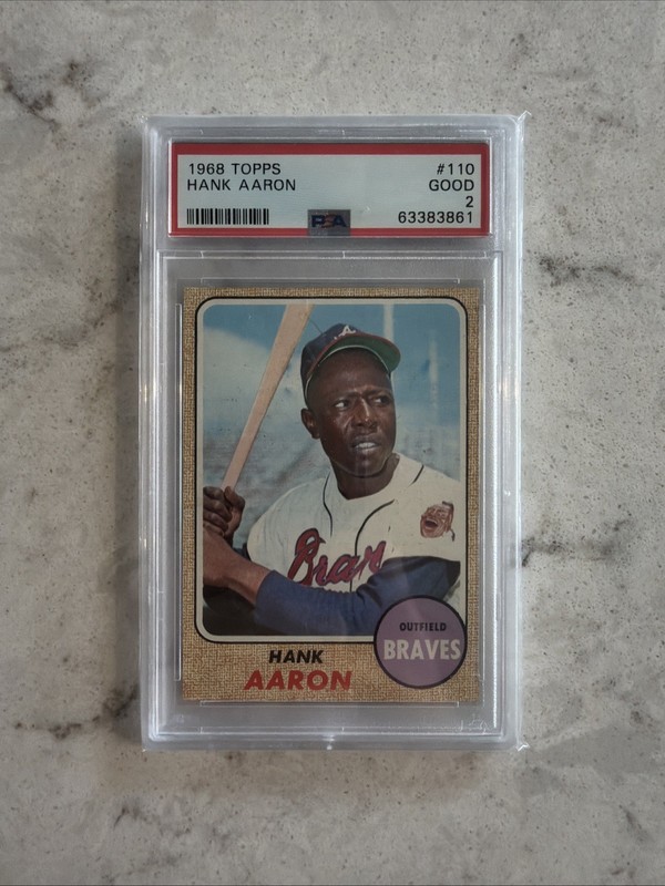 1968 Topps Hank Aaron #110 PSA 2