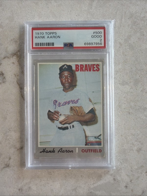 1970 Topps Hank Aaron #500 PSA 2