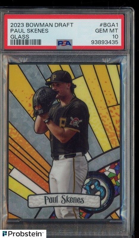 2023 Bowman Draft Glass #BGA1 Paul Skenes Pirates RC Rookie PSA 10 GEM MINT
