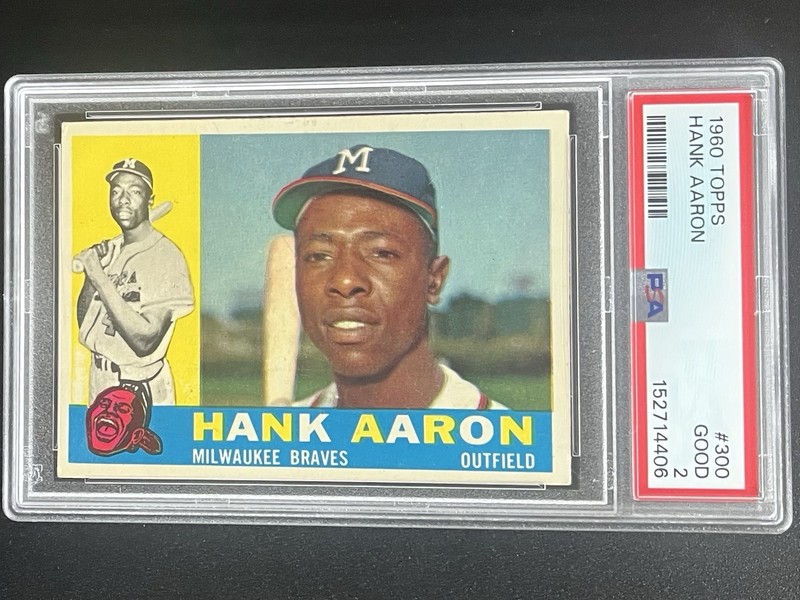 1960 Topps - Hank Aaron #300 PSA 2