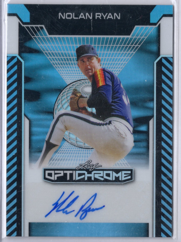 2025 Leaf Optichrome Nolan Ryan PLATINUM AUTO AUTOGRAPH TRUE 1/1 HOF ASTROS