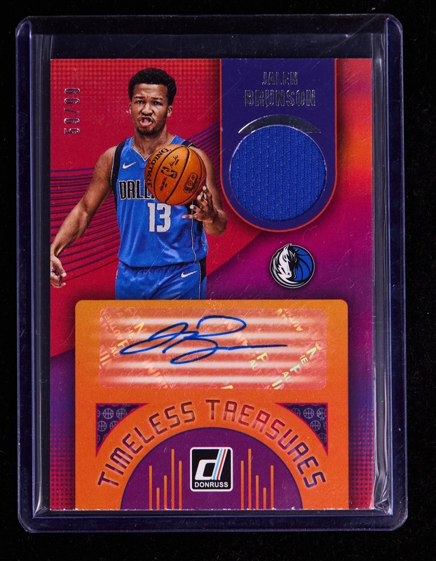Jalen Brunson RC 2018-19 Panini Donruss Auto Patch 59/99 Timeless Treasures [jm
