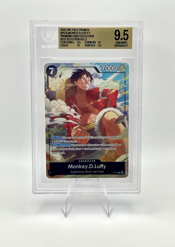 Monkey.D.Luffy (Premium Card Collection -Best Selection Vol. 3-) P-075 BGS 9.5
