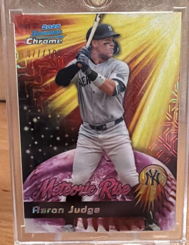 Aaron Judge /199 2025 Bowman Chrome - Meteoric Rise - Yankees pink Refractor