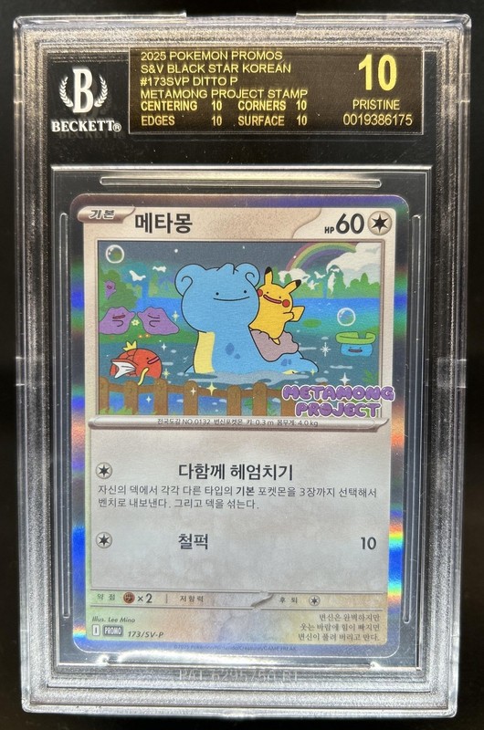 2025 Pokemon Promos Korean Ditto Metagong Project 173/SV-P BGS 10 BLACK LABEL