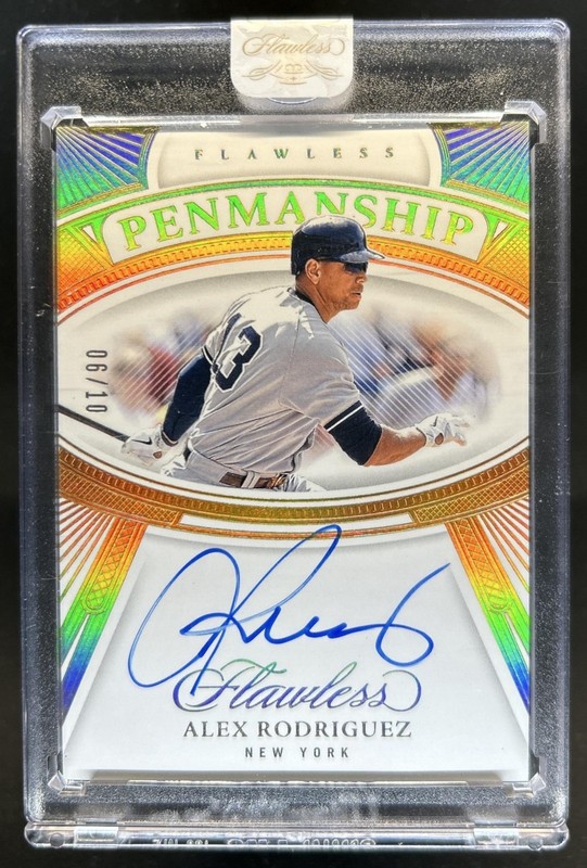 2024 Panini Flawless Alex Rodriguez Penmanship Gold Auto Autograph #/10 Yankees