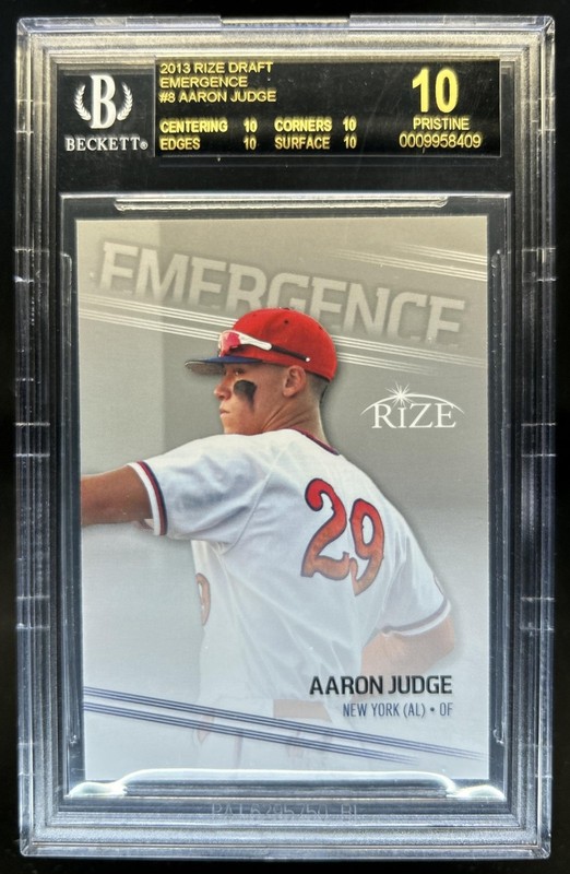 2013 Leaf Rize Aaron Judge Prospect Yankees #EM-8 BGS 10 Pristine Black Label