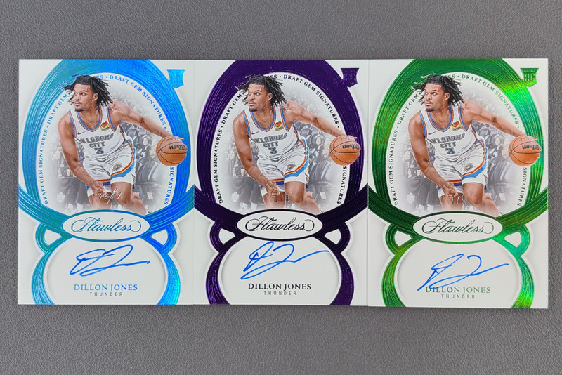 2024 Panini Flawless Dillon Jones Draft Gem Platinum RC Auto 1/1 /3 /5 LOT3