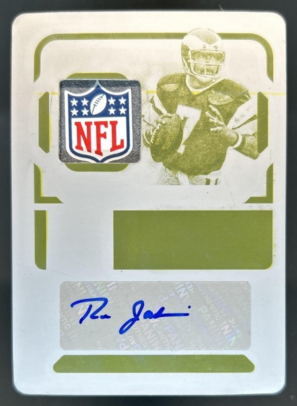 2024 National Treasures Ron Jaworski Auto NFL Shield Patch Printing Plates #1/1