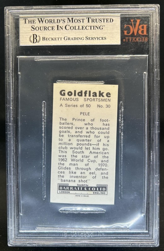 1971 Barratt & Co Famous SPortsmen UK Pele #30 BVG 8 view 2