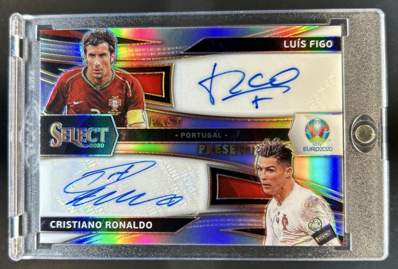 2020-21 Select UEFA Euro Cristiano Ronaldo Luis Figo Past and Present Auto #/25