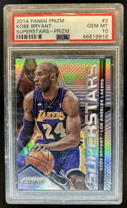 2014-15 Panini Prizm Kobe Bryant Superstars Silver #2 Lakers PSA 10 GEM MINT