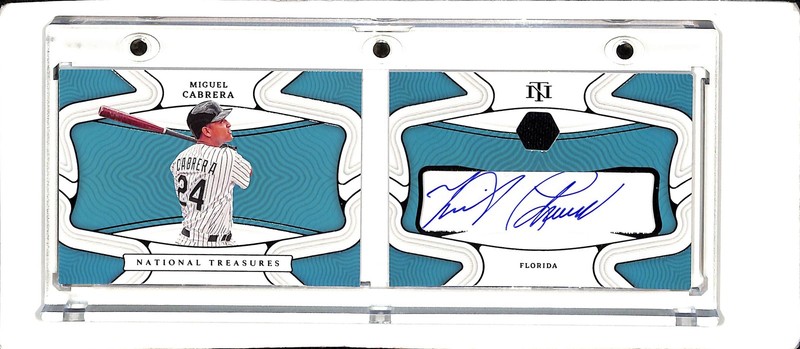2022 National Treasures Miguel Cabrera Clearly on The Field Auto Booklet #45/49