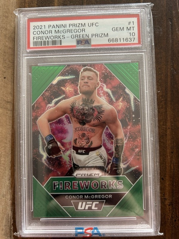 2021 Panini Prism UFC Conor McGregor Fireworks-green Prism #1
