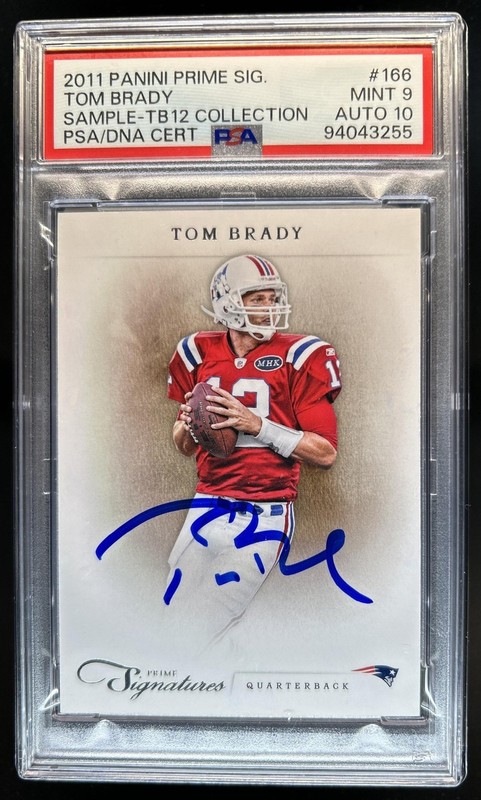 2011 Prime Signatures Tom Brady Sample TB12 Auto Autograph PSA 9 10
