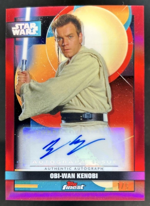 2025 Star Wars Smugglers Outpost Ewan McGregor Obi-Wan Kenobi Auto Red #/5