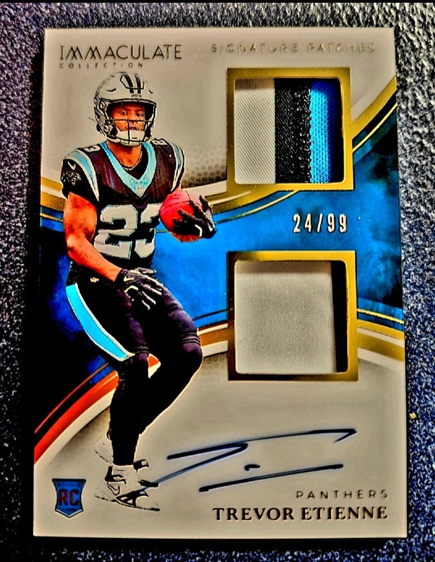 2025 Immaculate Trevor Etienne Rookie Patch Auto Autograph #/99 Panthers KHH 