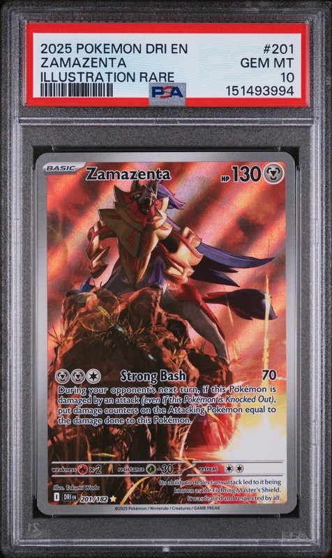 Pokemon Destined Rivals Zamazenta 201 PSA 10
