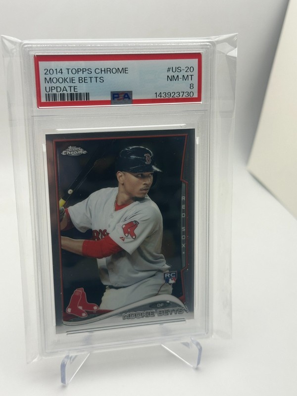 2014 TOPPS CHROME UPDATE #US-20 MOOKIE BETTS ROOKIE RC PSA 8