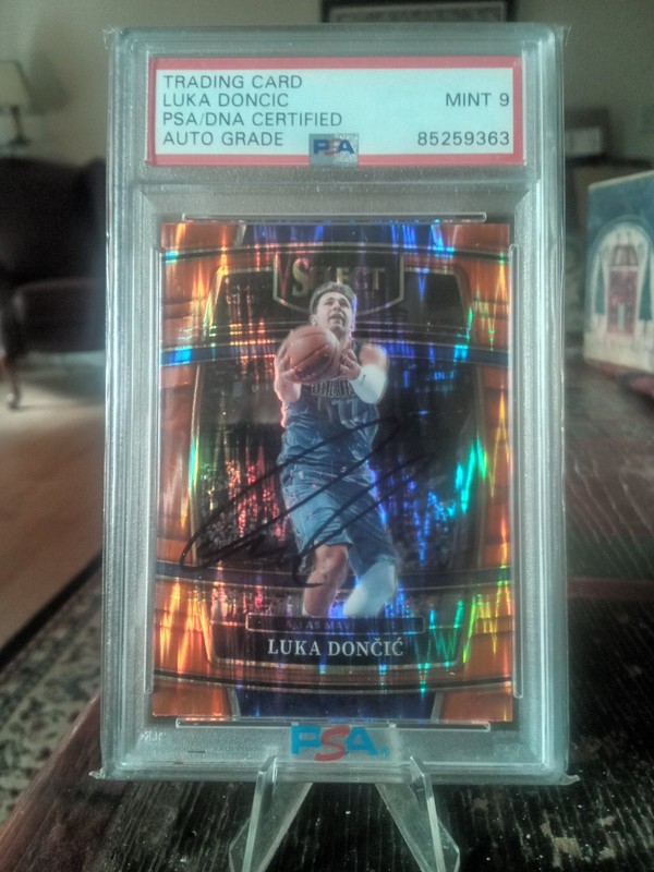 Luka Doncic Auto On Card! - 2021 Select Orange Flash PRIZM - PSA 9🔥POP 1 view 2