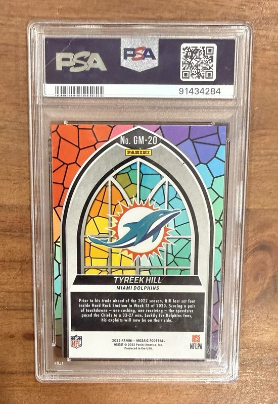 Tyreek Hill 2022 Mosaic Glass Mosaic #GM20 PSA 9 view 2