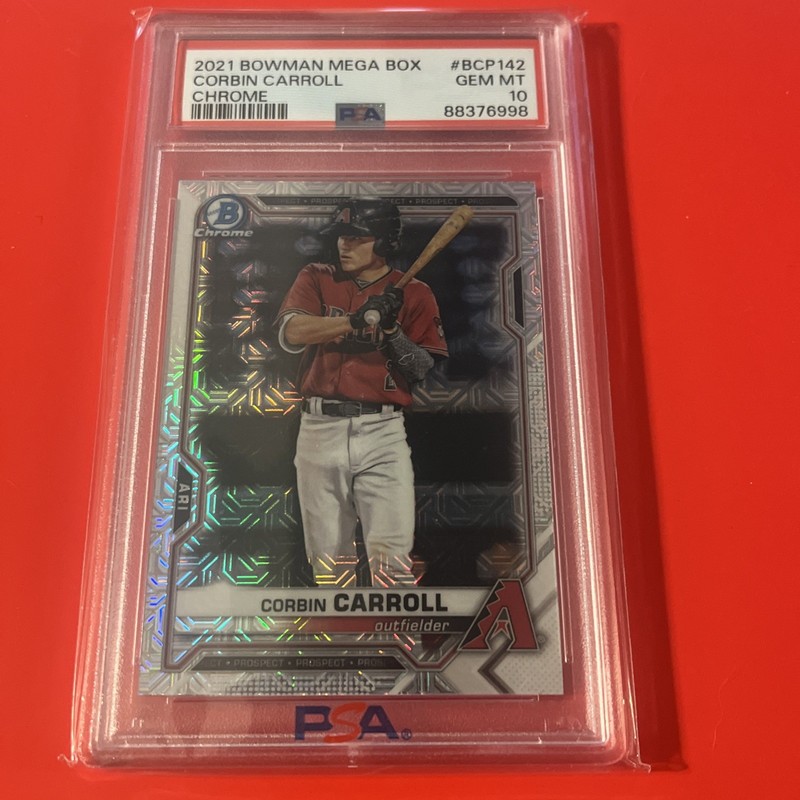 Corbin Carroll 2021 Bowman Chrome Mega  Box Refractor RC Diamondbacks PSA 10 Gem
