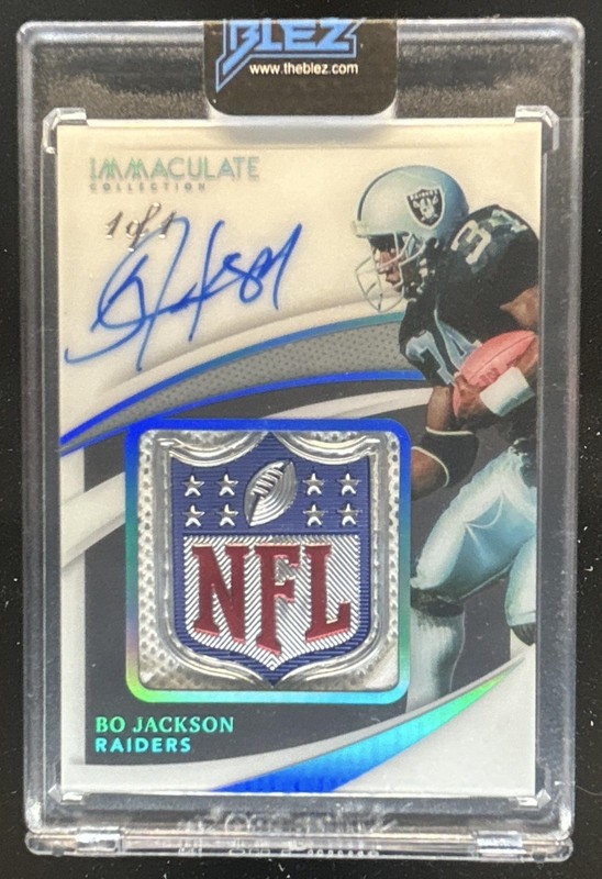 2021 Panini Immaculate Bo Jackson Premium Patch Auto NFL Shield #1/1 Raiders