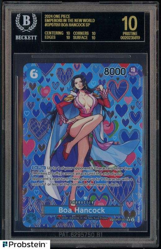 2024 Oen Piece Emperors in New World OP07051 Boa Hancock SP BGS 10 BLACK LABEL