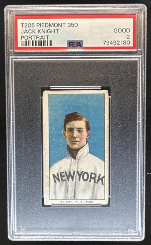1909-11 T206 Piedmont 350 Jack Knight Tobacco Card PSA 2