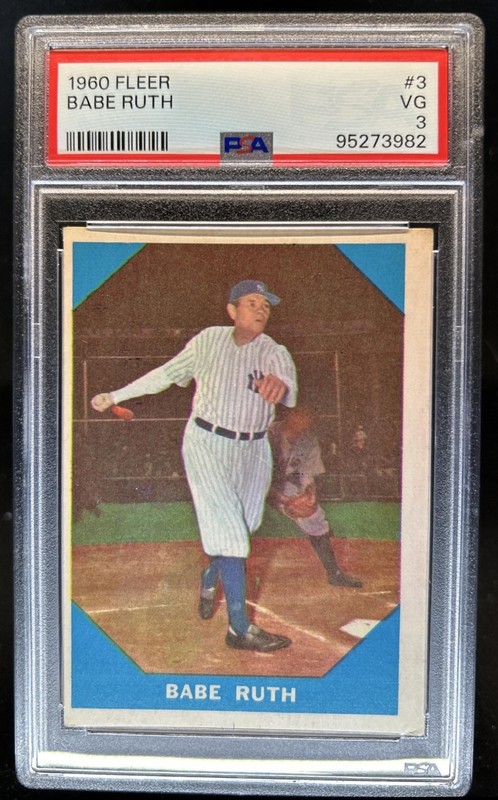 1960 Fleer Baseball Greats Babe Ruth #3 Giants PSA 3