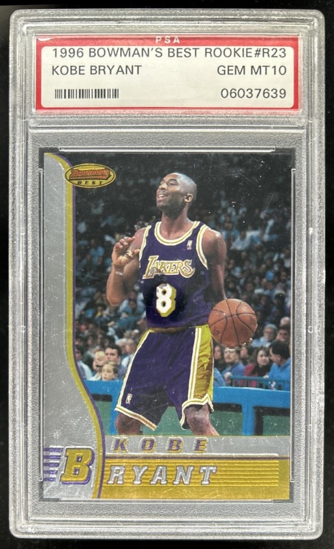 1996-97 Bowman's Best Kobe Bryant Rookie RC #R23 Lakers PSA 10 GEM MINT