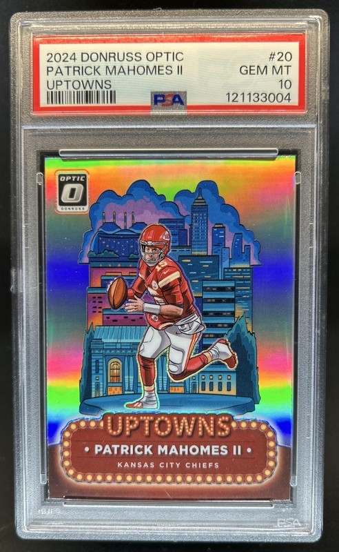 2024 Panini Donruss Optic Patrick Mahomes II Uptowns SSP #20 Chiefs PSA 10