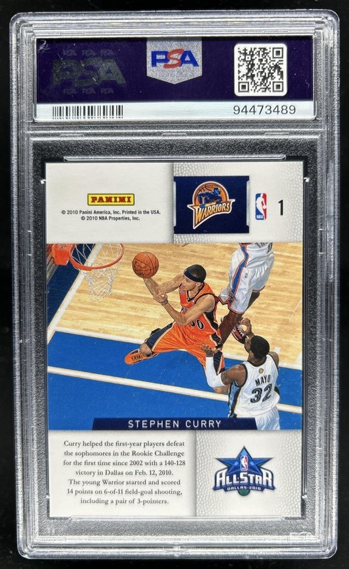 2009-10 Panini Season Update Stephen Curry Challenge RC #1 PSA 10 Rookie view 2