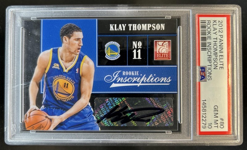 2012-13 Panini Elite Klay Thompson Inscriptions RC Auto #80 PSA 10 Rookie