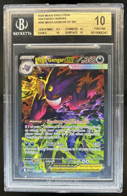 2026 Pokemon Mega Gengar ex Special Illustration Rare #284/217 BGS 10 PRISTINE