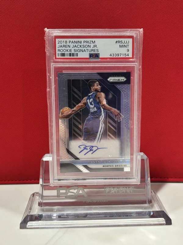 2018 PANINI PRIZM JAREN JACKSON JR. ROOKIE SIGNATURES AUTO RC PSA 9 #RS-JJJ GEM
