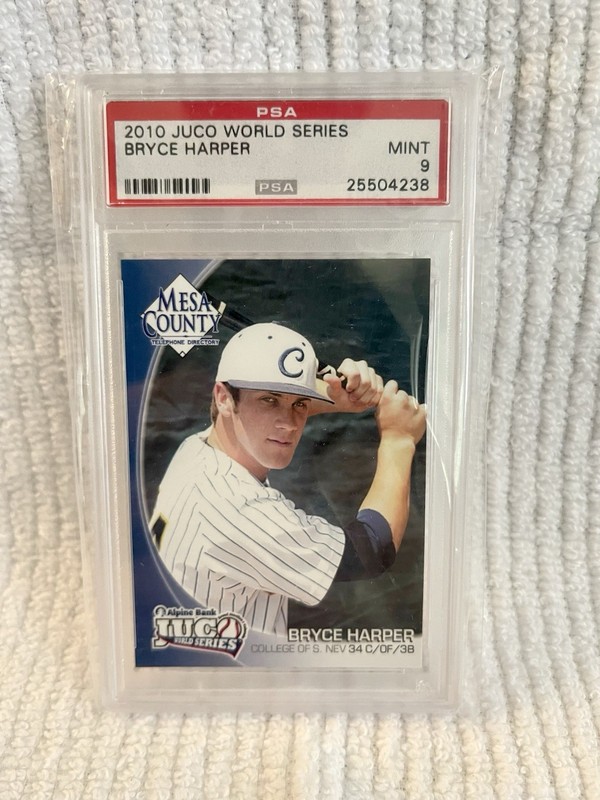 Bryce Harper ROOKIE PSA 9 MINT JUCO WORLD SERIES Collector Card Baseball 2010
