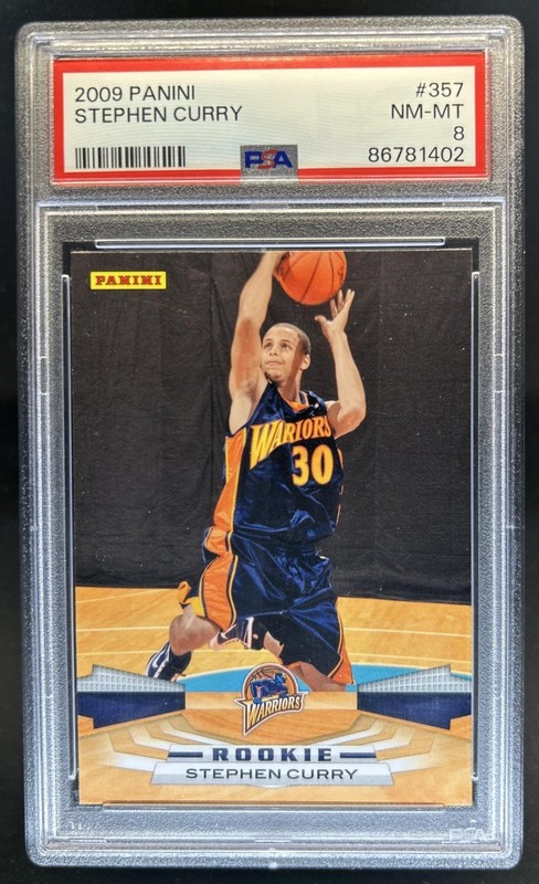 2009-10 Panini Stephen Curry Rookie RC #357 Warriors PSA 8