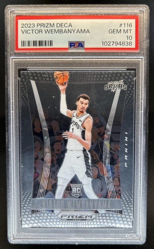 2023-24 Panini Prizm Deca Victor Wembanyama RC Rookie #116 Spurs PSA 10 GEM MINT