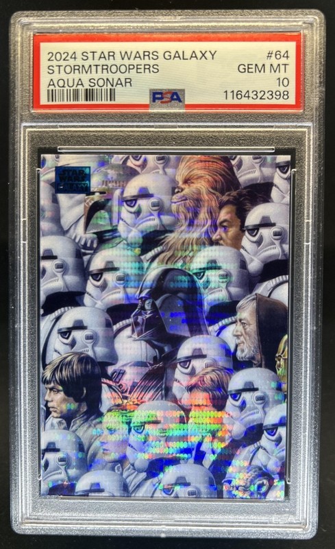 2024 Topps Star Wars Galaxy Stormtroopers Aqua Sonar Refractor #/199 PSA 10